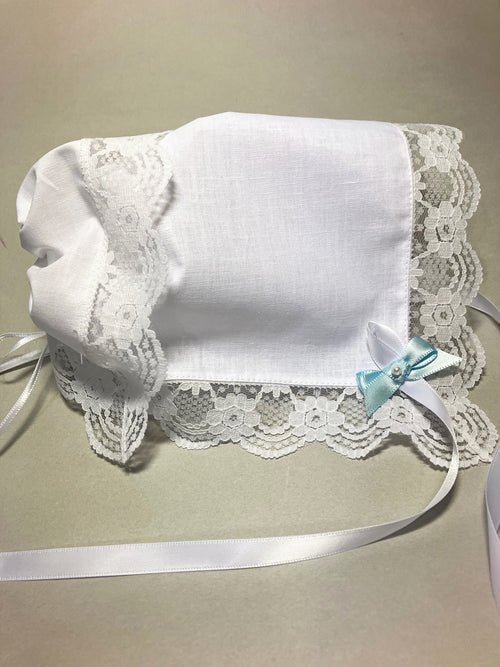 Heirloom Regal Lace Christening Magic Hankie Bonnet